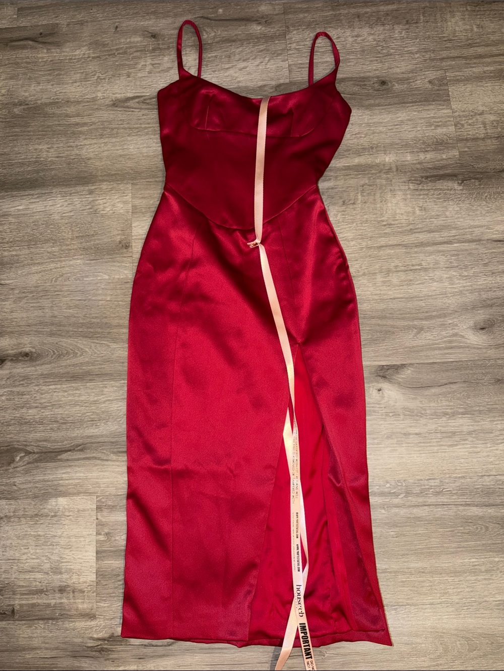 ❤️🔥Firm Price❤️🔥House of CB CASIMIRA Wine Satin Corset Midi Dres - Picture 14 of 16
